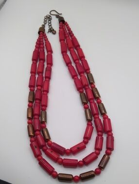 Jay King DTR Coral 3 Strand Necklace